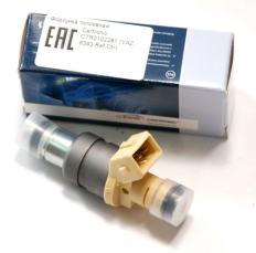 Форсунка бензиновая CARTRONIC (аналог Siemens) желтая (6393 DEKA -ID VAZ) толстая (8кл.,  V1.5) CRTR0102281