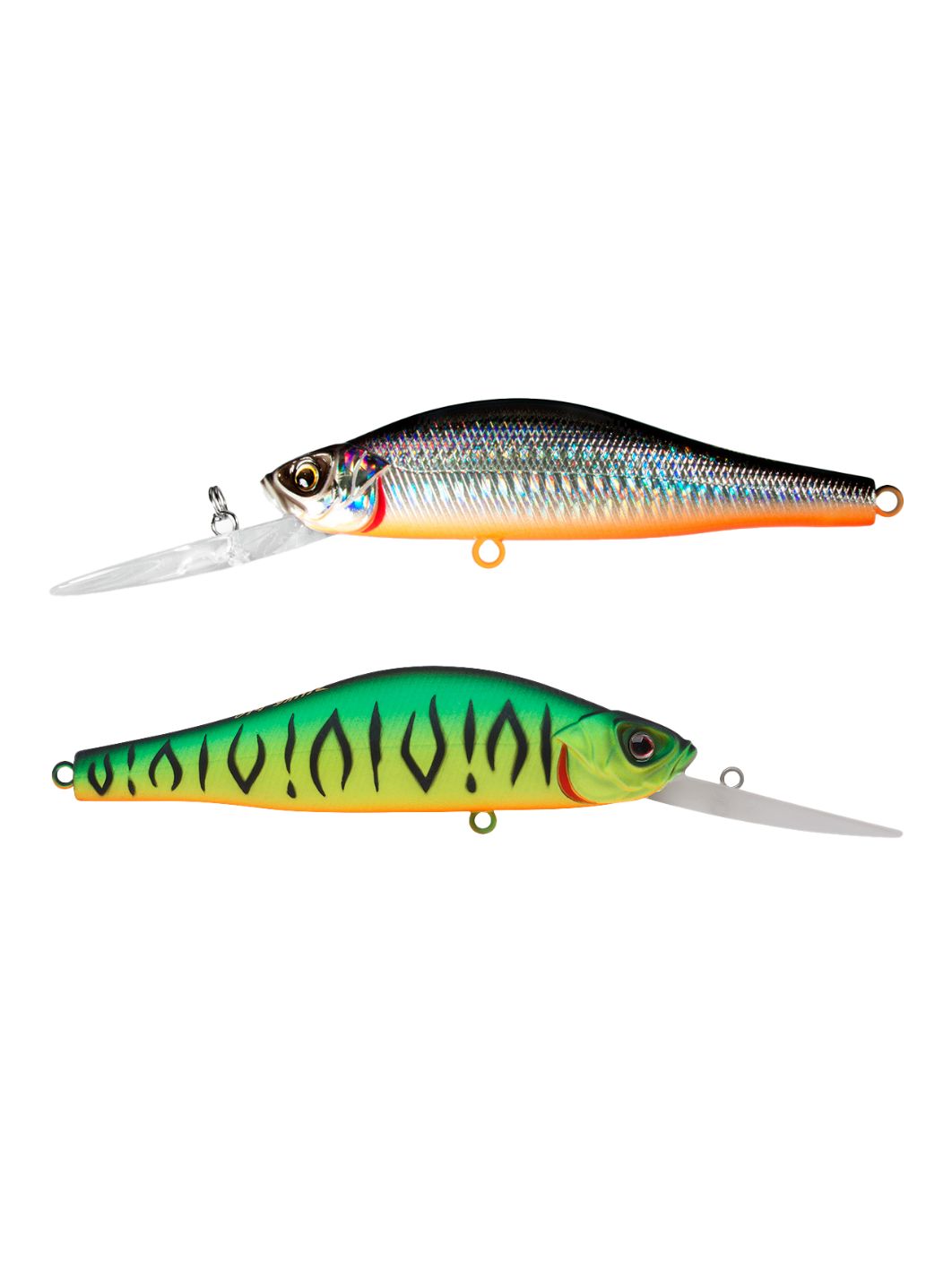 Воблер Минноу Strike Pro Archback Deep 80SP,  80 мм,  10, 8 гр,  Загл. 1, 5м.-4, 0м.,  Нейтральный,  цвет: GC01S/A70-713S Double Black Silver OB/Mat Tiger,  (EG-125AL-SP#GC01S/A70-713S)