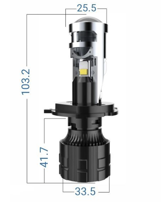 Светодиодная лампа Н4 LUMEN Allroad X1 (9-32V, 40W 6000K,  4000lm) (2шт.к-т) ALRX1H04