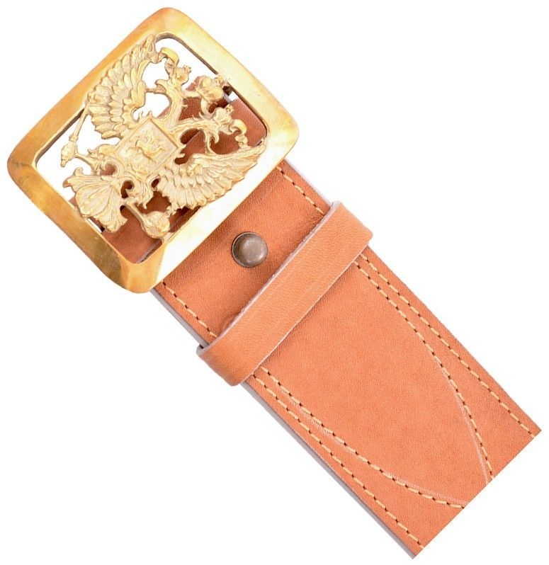 Ремень поясной "Патриот" 50 мм светло-золотой (№ 3)