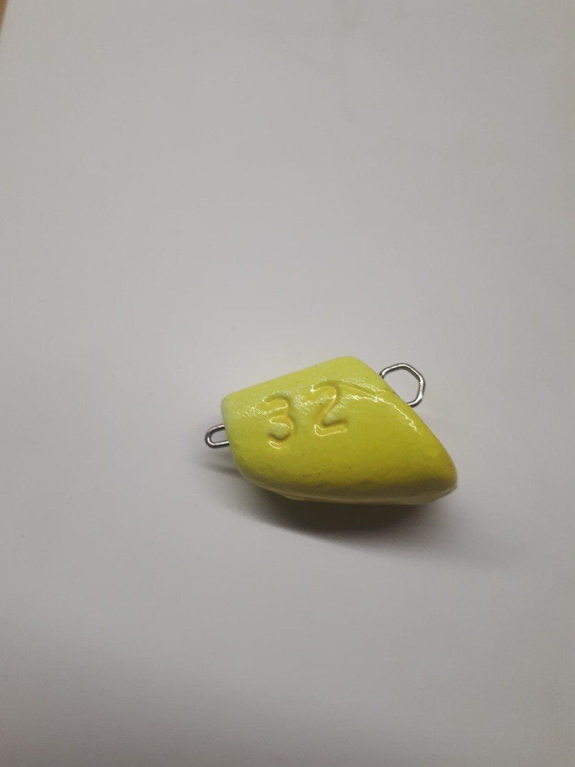 Чебурашка разб-я незацепляйка заст. из нерж. стали желтая флюор. d-0.8 мм 16 гр. 5 шт/уп