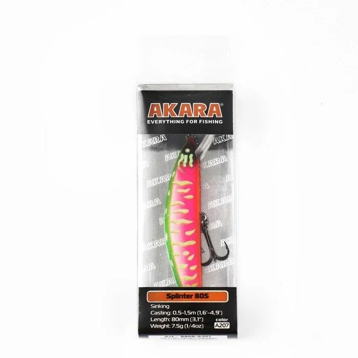 Воблер Akara Splinter 80S 7, 5 гр. (1/4 oz 3, 1 in) A207