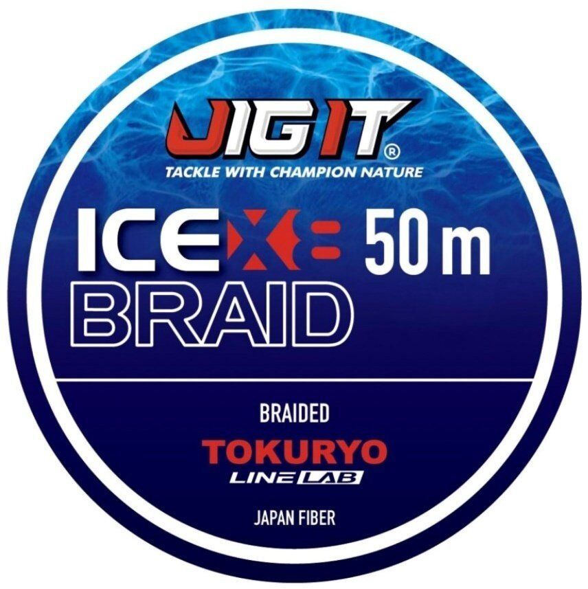 Шнур плетёный Jig It x Tokuryo Ice Braid X8 Blue 1.2 PE 50m
