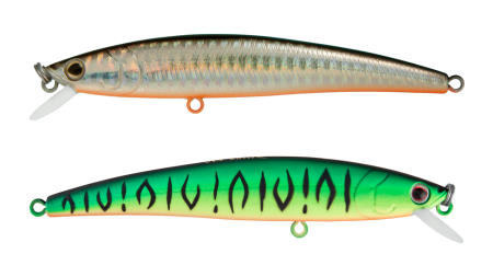 Воблер Минноу Strike Pro Arc Minnow 105SP,  105 мм,  11, 5 гр,  Загл. 0, 6м.-1, 2м.,  Нейтральный,  цвет: GC01S/A70-713S Double Black Silver OB/Mat Tiger,  (JL-092-SP#GC01S/A70-713S)
