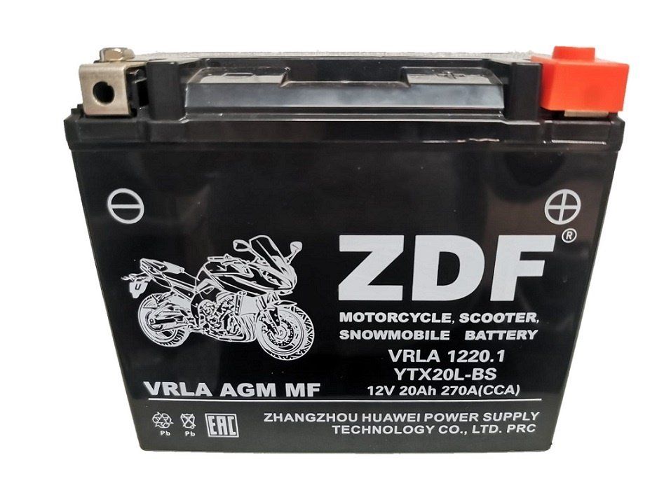 Аккумулятор ZDF 1220.1 VRLA AGM MF YTX20L-BS 177*88*156