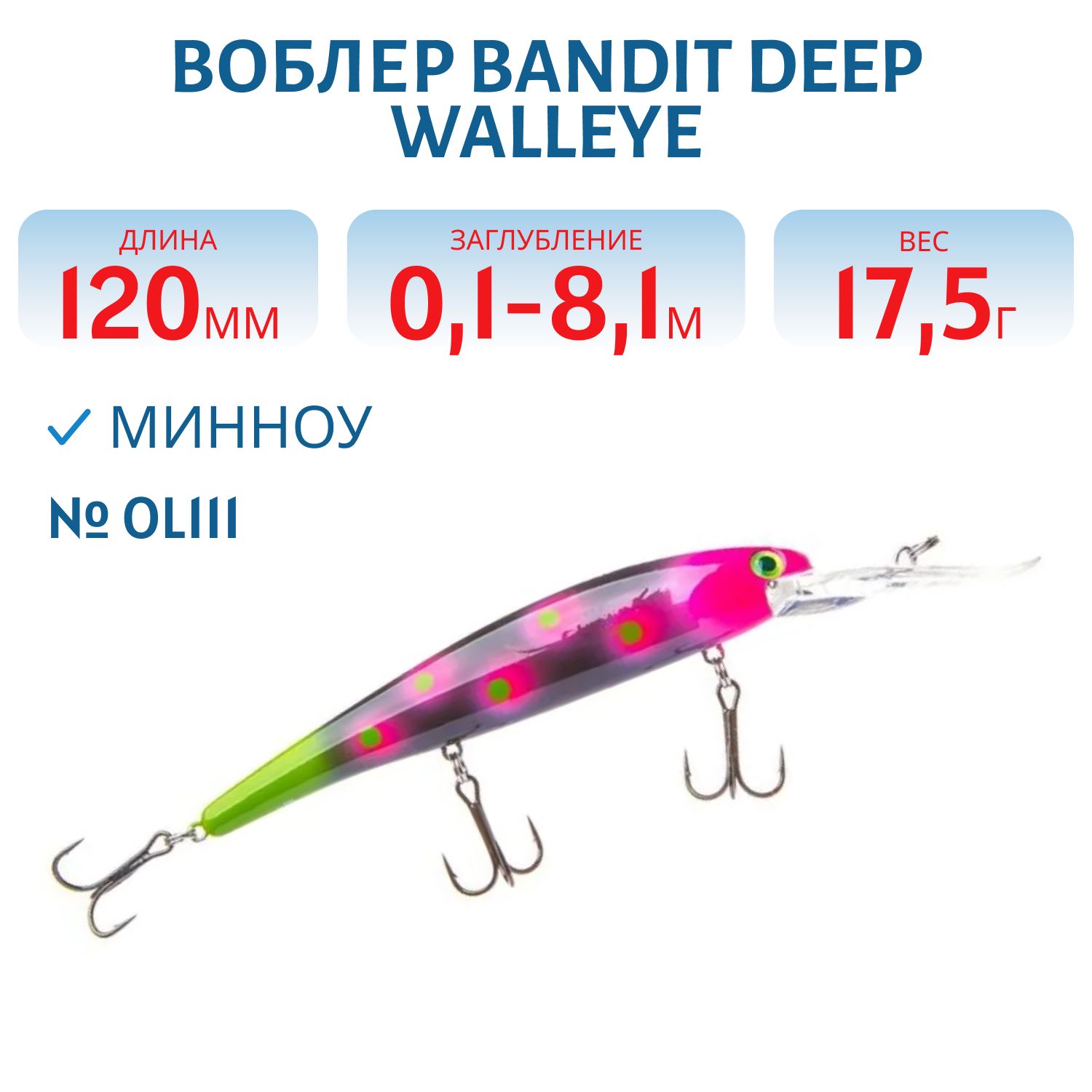 Воблер BANDIT DEEP WALLEYE OL111