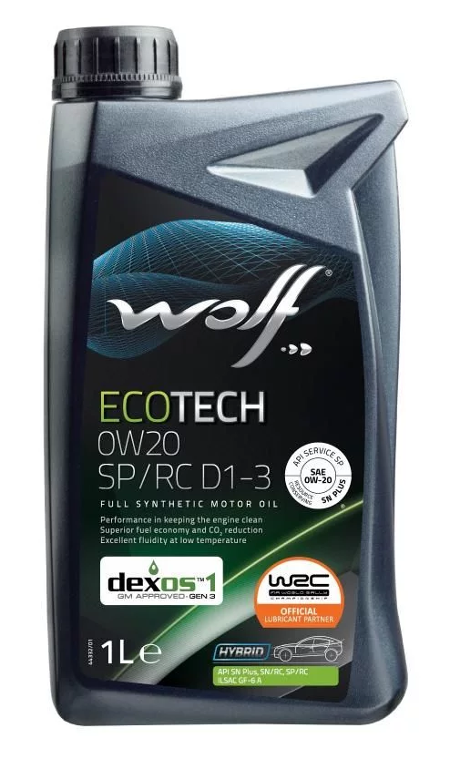 WOLF ECOTECH 0W20 SP/RC D1-3 1л синтетическое моторное масло