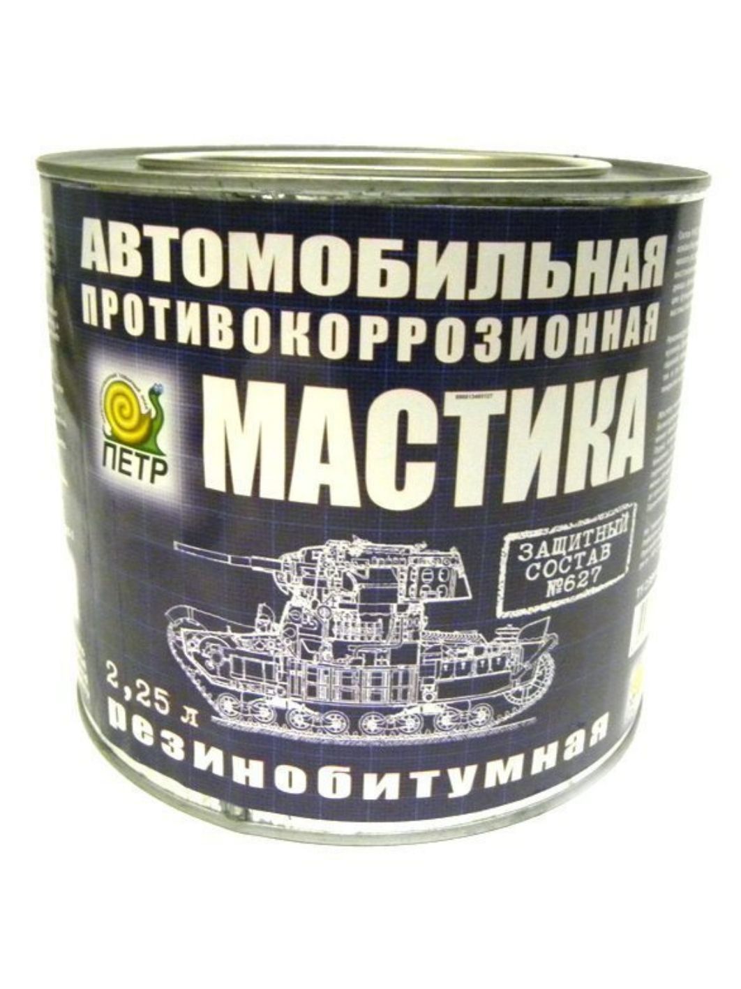 Мастика ПЕТР №627 2,25л резино-битумная