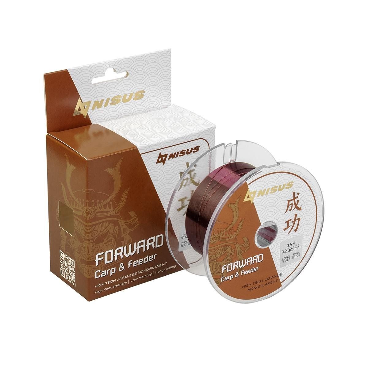 Леска FORWARD Carp&Feeder brown 0, 261mm/300m Nylon Nisus 