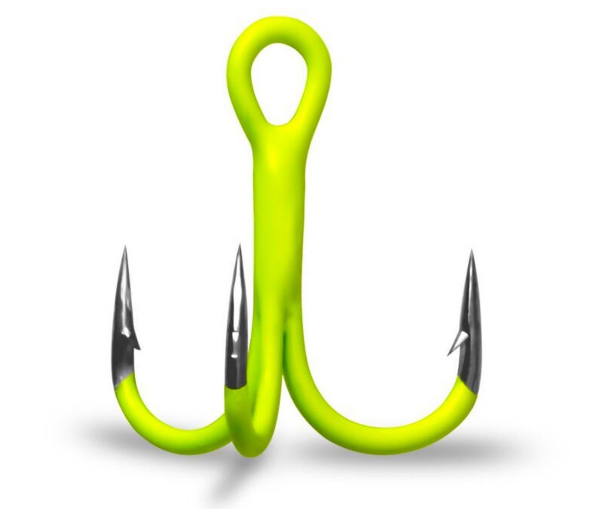 Крючок Gurza-Round treble hook ST-36 UV CHARTREUSE № 1/0 BC (шт)