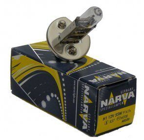 Автолампа галогеновая H1 12V-55 NARVA (48320) (1шт.)