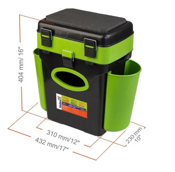 Ящик зимний "FishBox" (10л) зеленый Helios