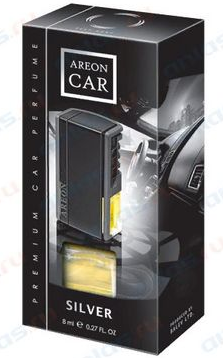Ароматизатор "AREON" на дефлектор "Car Box Black Style" (Silver)
