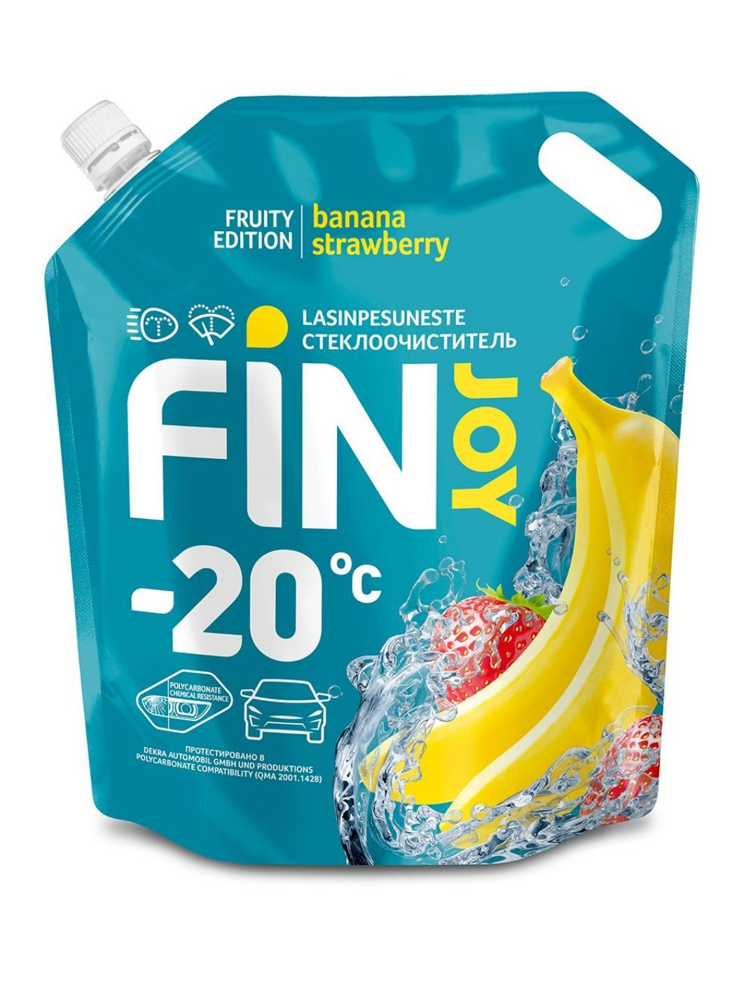 Очиститель стекла FIN JOY FRUITY banana -20*С 4л дой-пак зимний