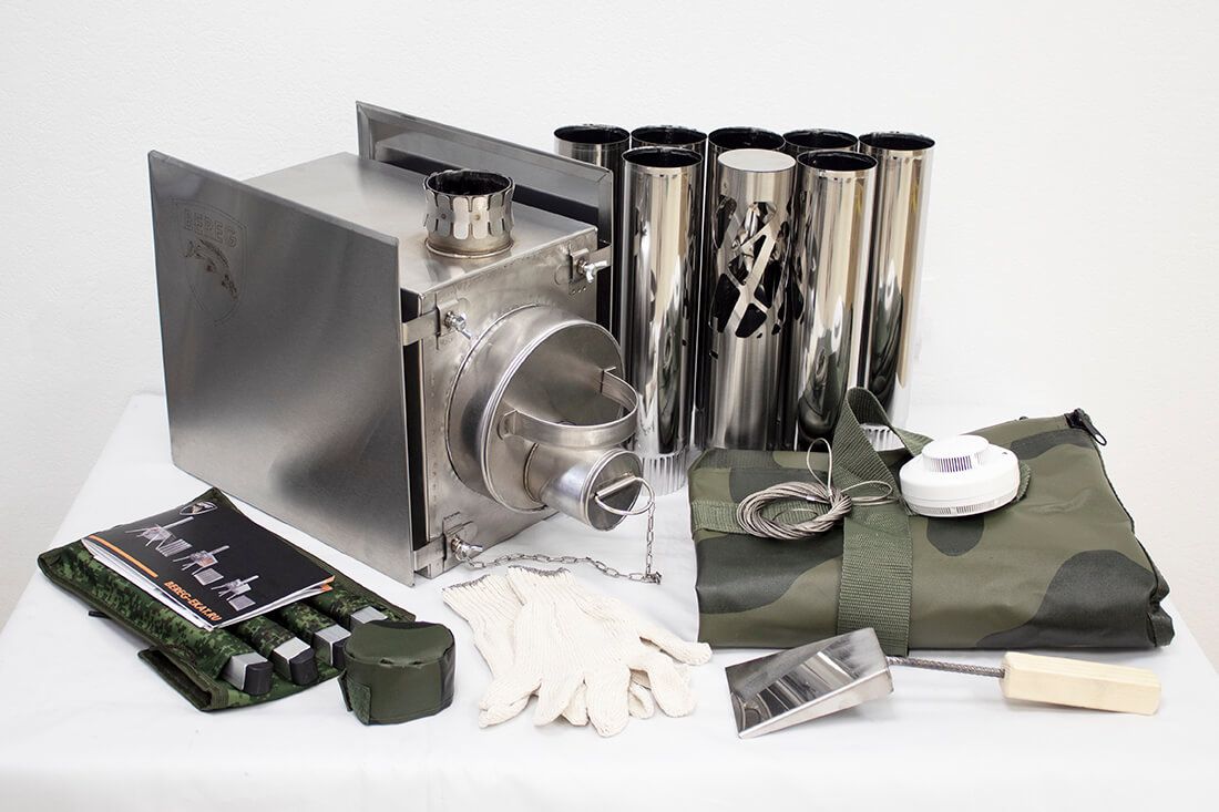 Печь Экономка малая съемные экраны Берег