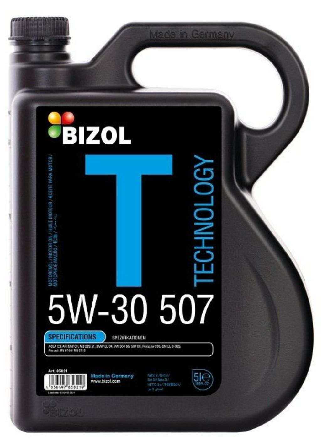 BIZOL НС-СИНТЕТИЧЕСКОЕ TECHNOLOGY 5W30 5л (504/507) моторное масло