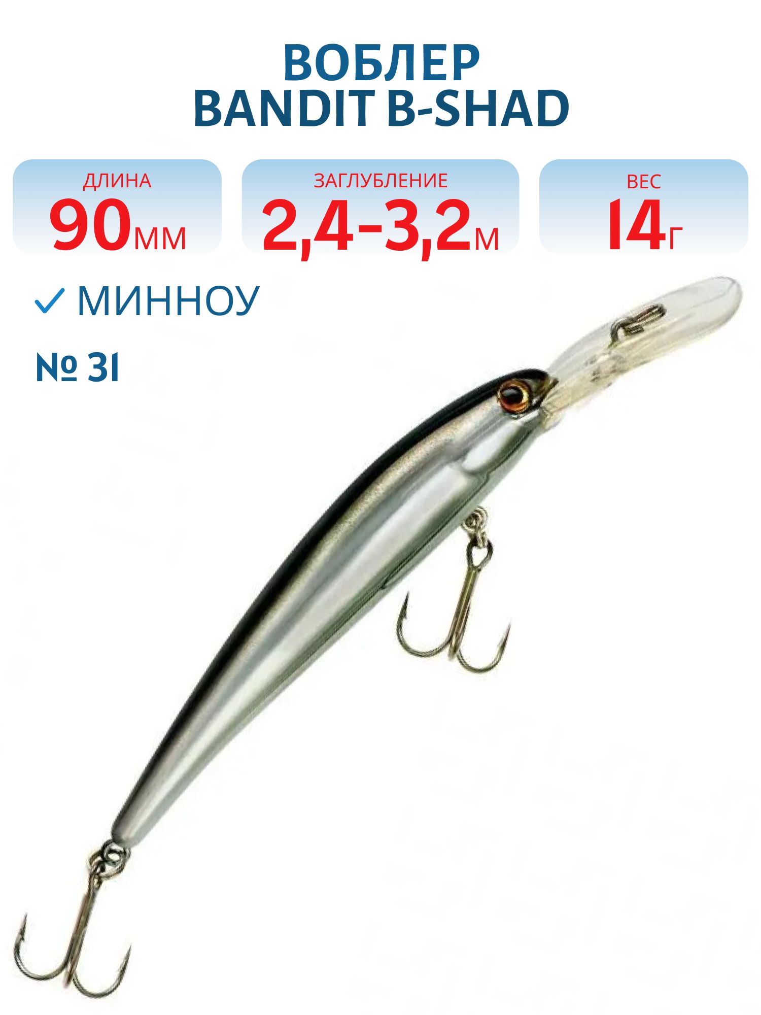 Воблер BANDIT B-SHAD 31