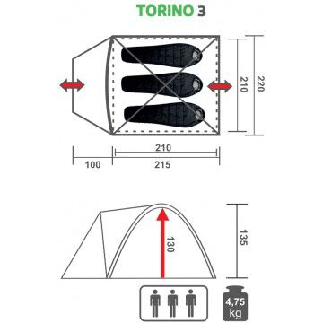 Палатка TORINO-3 Premier Fishing