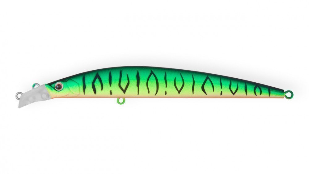 Воблер Минноу Strike Pro Top Water Minnow 130,  130 мм,  15 гр,  Загл. 0, 1м.-0, 7м.,  Плавающий,  цвет: GC01S Mat Tiger,  (JL-158F#GC01S)