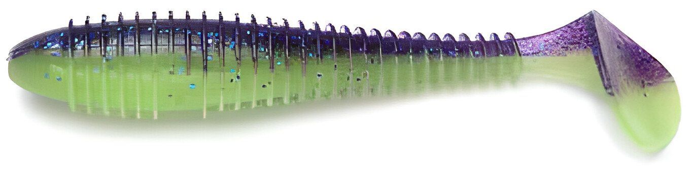 Приманка съедобная Keitech Swing Impact FAT 4.3" PAL #06 Violet Lime Belly