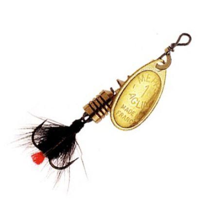 Блесна вращающаяся Mepps "Aglia Mouche 1 /3, 5 гр/ Gold/Black fly