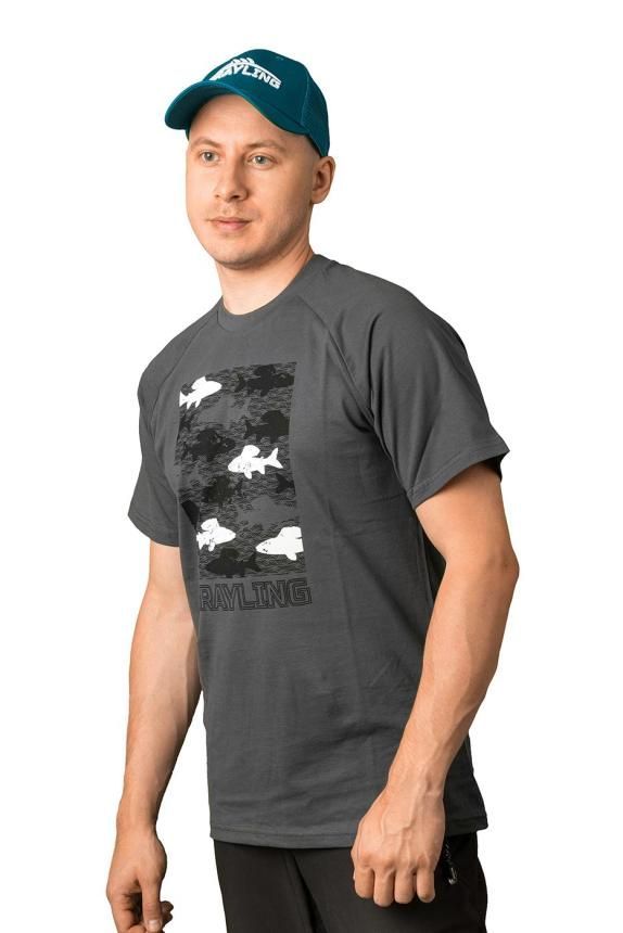 Футболка GRAYLING Fishes(Фишс)(хлопок,  графит) GTS-05GRT р-р M
