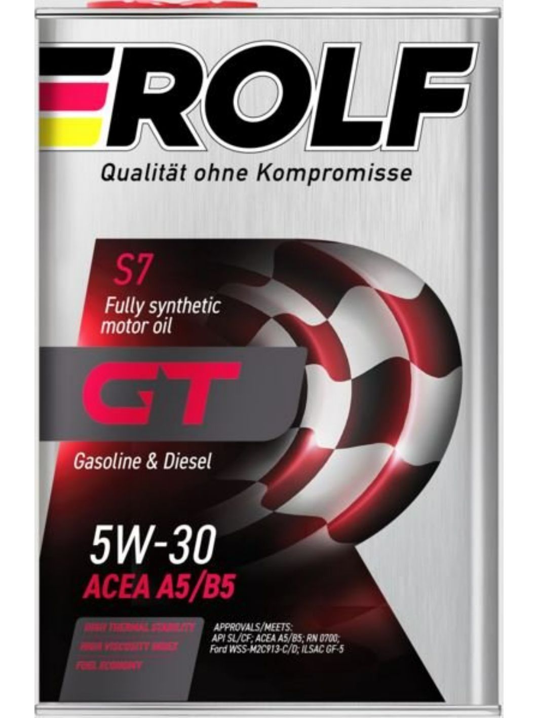 ROLF GT 5W30 A5/B5 SL/CF 4л синтетическое моторное масло