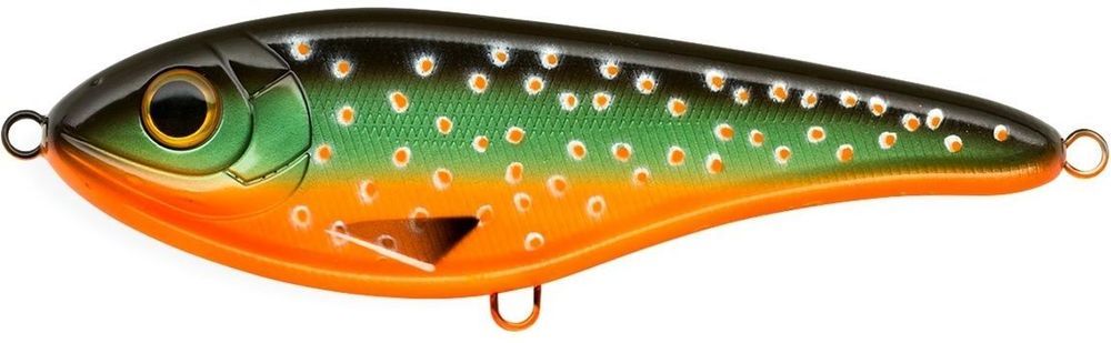 Воблер Джеркбейт Strike Pro Buster Jerk II Shallow Runner,  120 мм,  37 гр,  Загл. 0, 3м.-2, 0м.,  Медленно всплывающий,  цвет: C277F Char,  (EG-049#C277F)