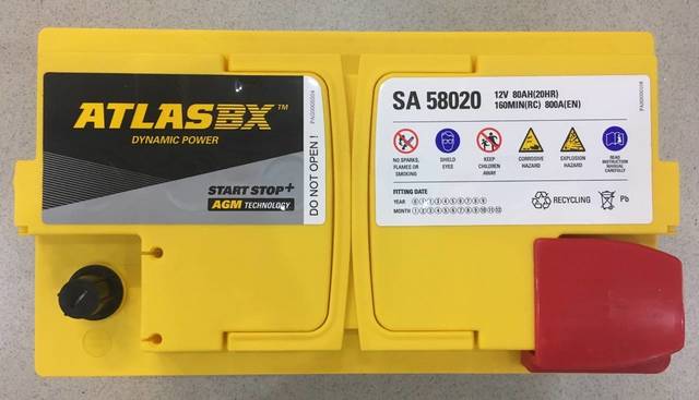 80 ATLAS AGM SA 58020 евро Аккумулятор зал/зар