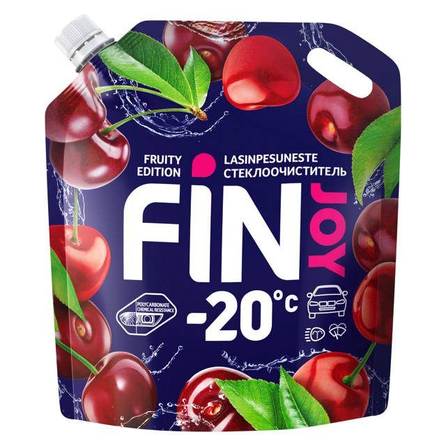 Очиститель стекла FIN JOY FRUITY cherry -20*С 4л дой-пак зимний