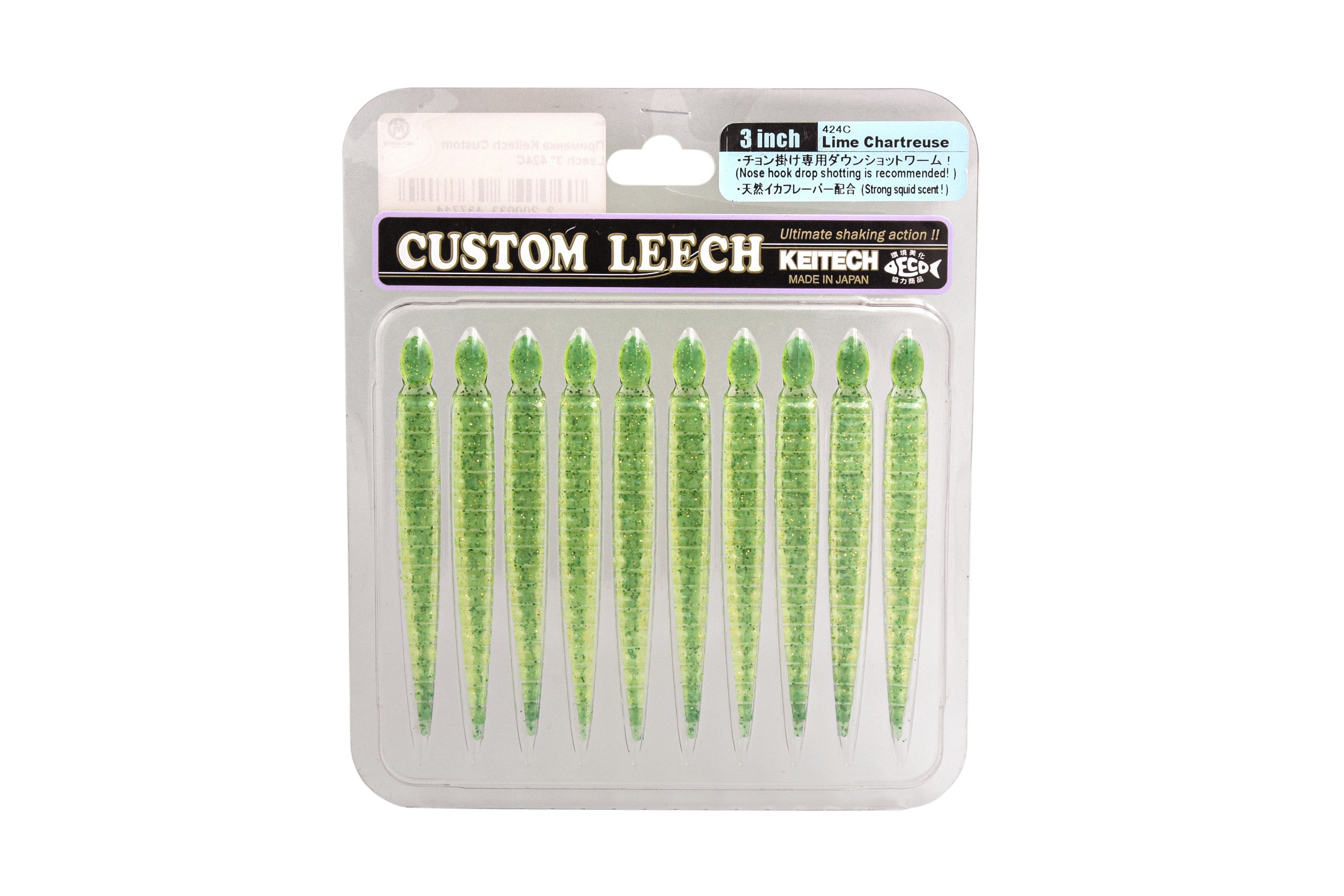 Приманка съедобная Keitech Custom Leech 3" 424C