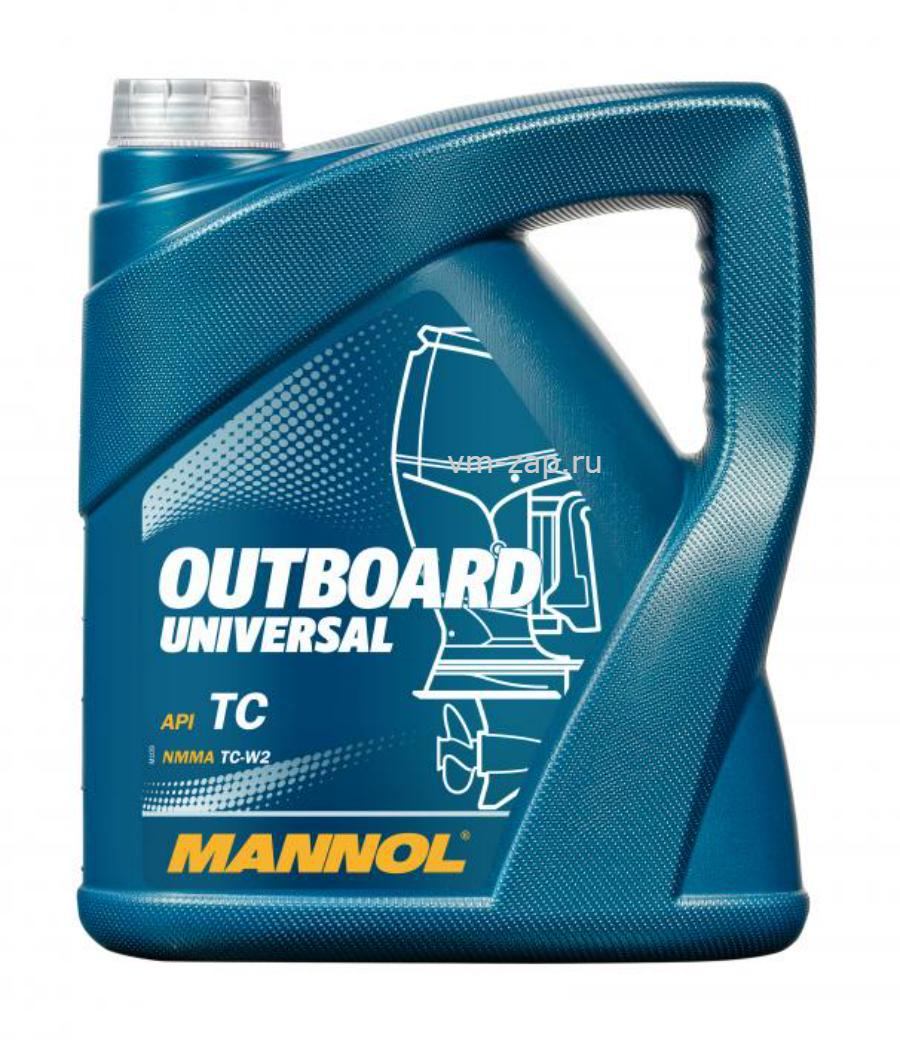 MANNOL Outboard Universal  2T  2-х тактное минеральное масло для лодочных моторов 4L 1429/7208