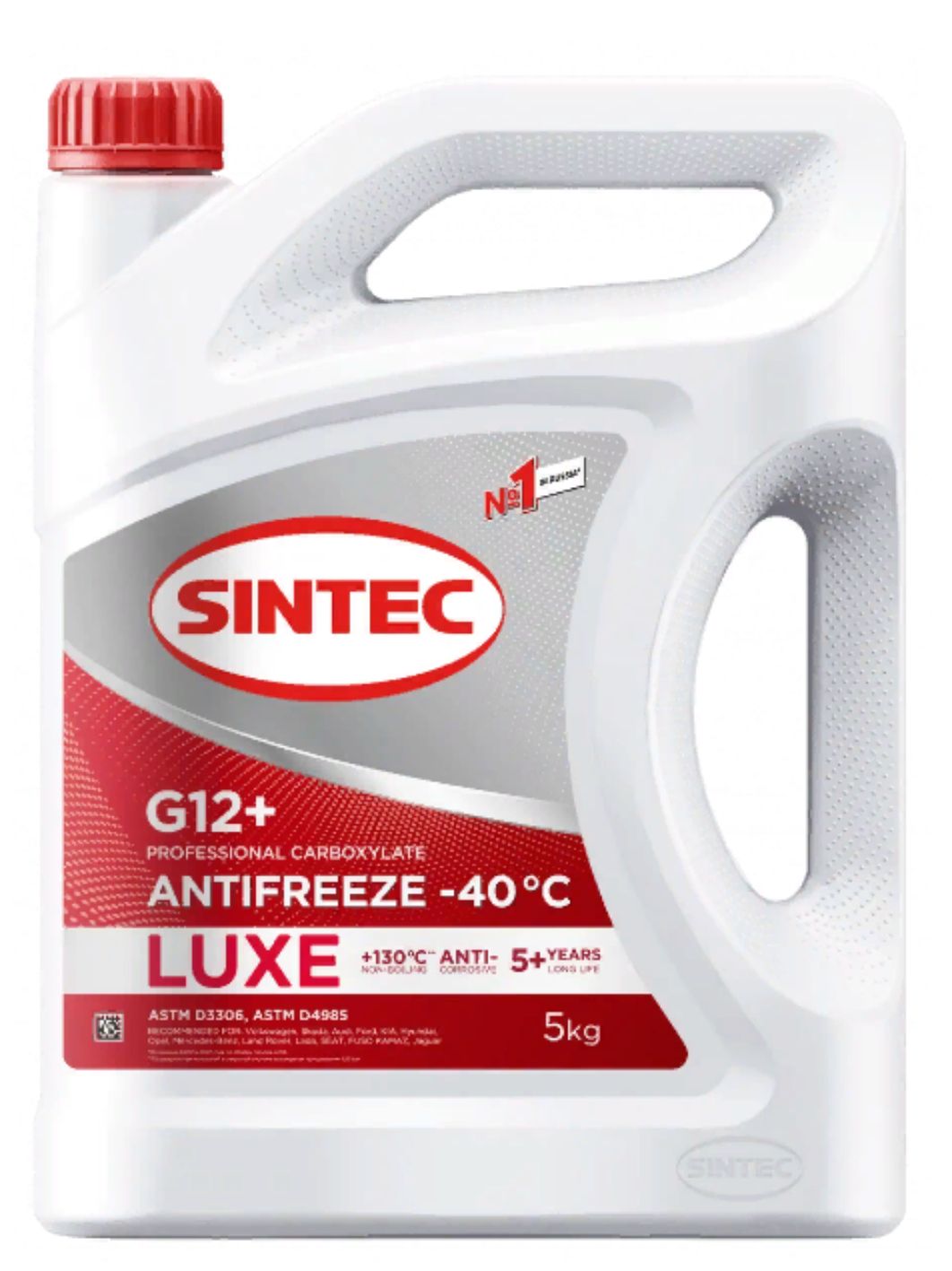 Антифриз SINTEC LUX G12+ 5кг красный