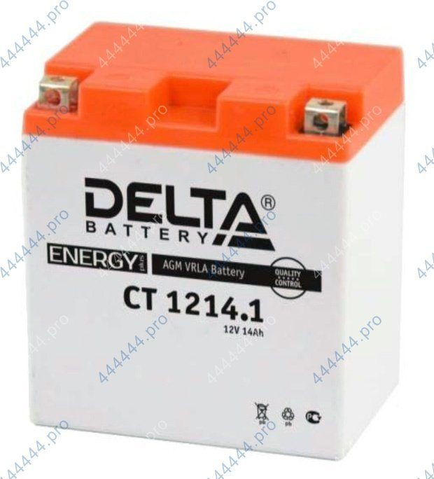 мото 12/14А DELTA CT1214.1 AGM  Аккумулятор зал/зар.