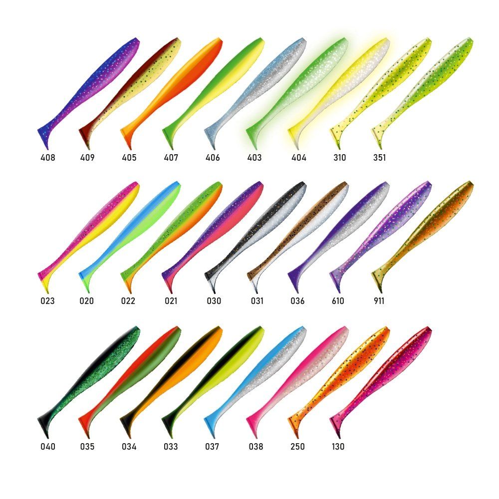 Приманка ZUB-IZI 86мм-5шт,  (цвет 250) морковный с блестками