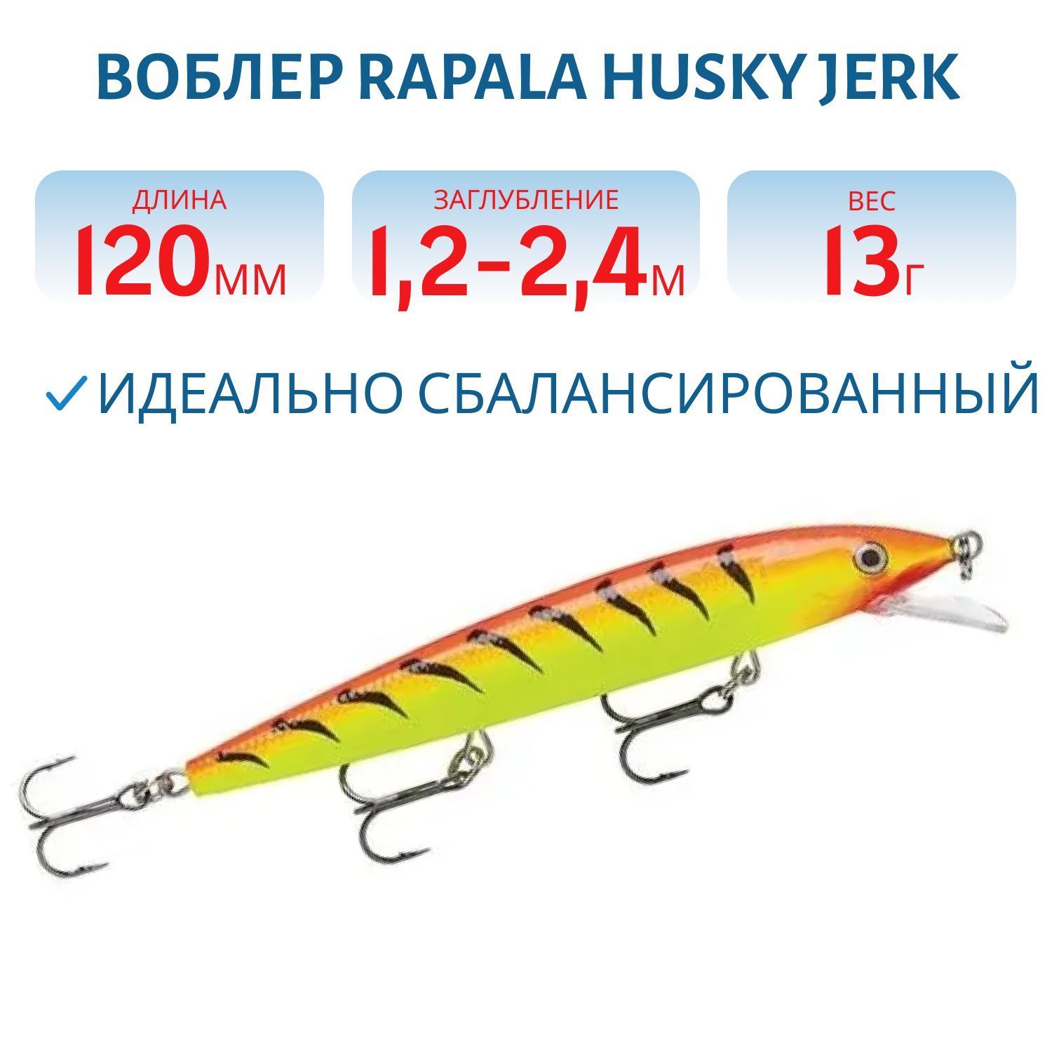 Воблер Rapala Husky Jerk 12 /HT