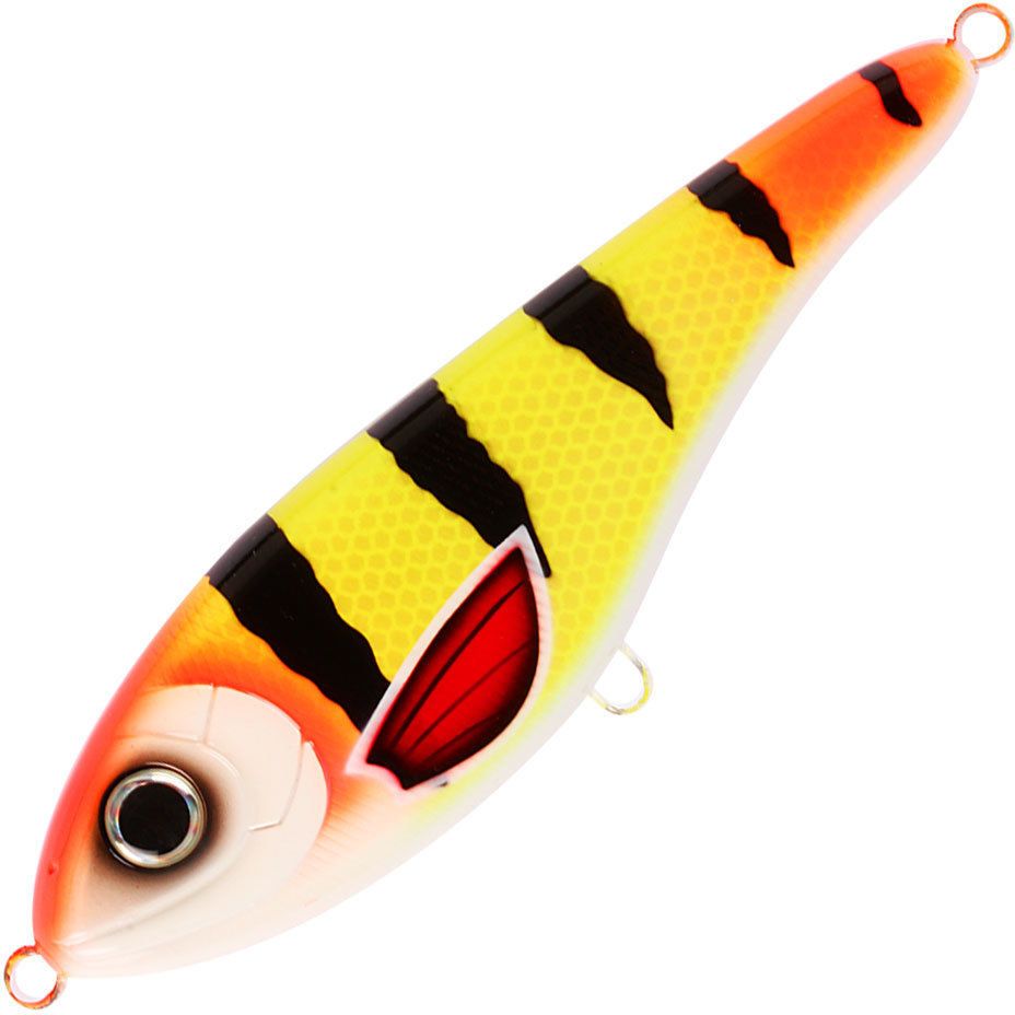 Воблер Джеркбейт Strike Pro Buster Jerk Shallow Runner, 150 мм, 64,5 гр, Загл. 1,0м., Медленно всплывающий, цвет: C683F Disco Perch, (EG-048S#C683F)
