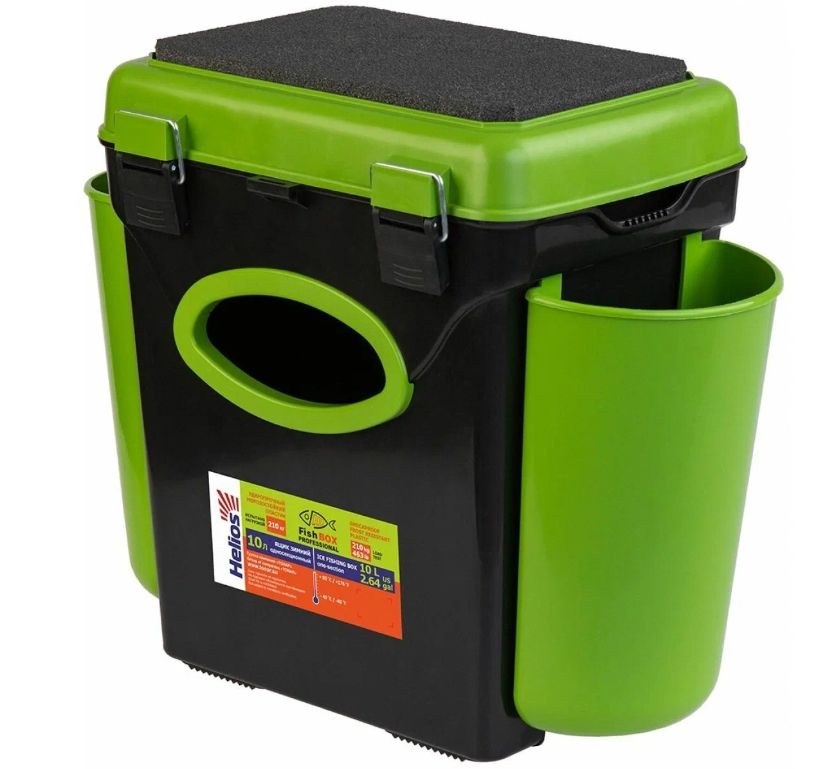 Ящик зимний "FishBox" односекционный (10л) зеленый Helios