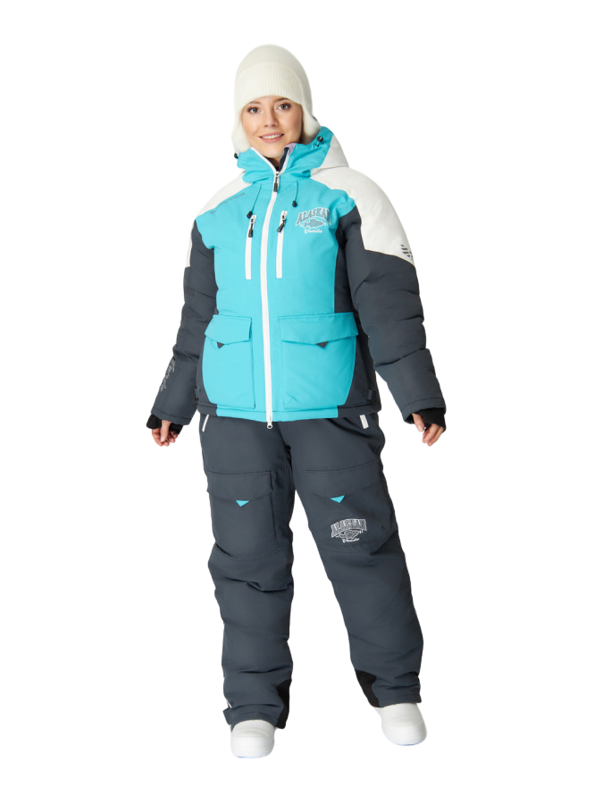 Костюм зимний Alaskan Vanda женский XL белый/голубой/серый (куртка+полукомбинезон) м