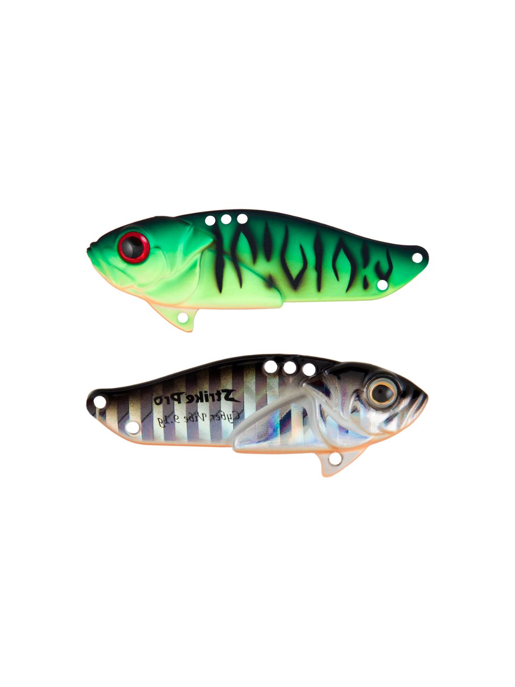 Блесна-цикада Strike Pro Cyber Vibe 45,  45 мм,  9, 1 гр,  цвет: Double Black Silver OB/Mat Tiger,  (JG-005C#GC01S/A70-713S)