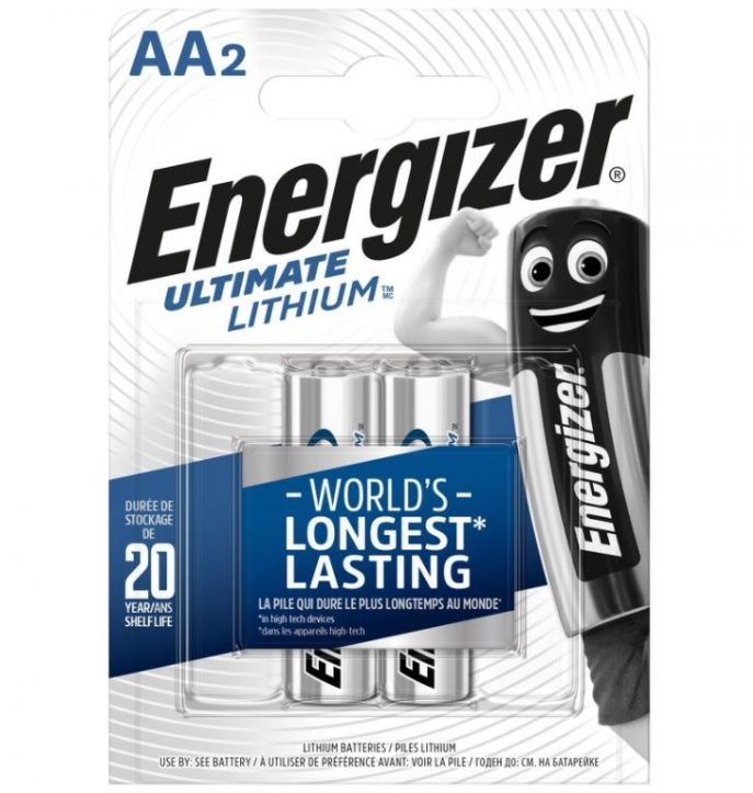 батарейка fr6 (aa) ultimate lithium bl2 energizer литиевая 2шт. e301535200