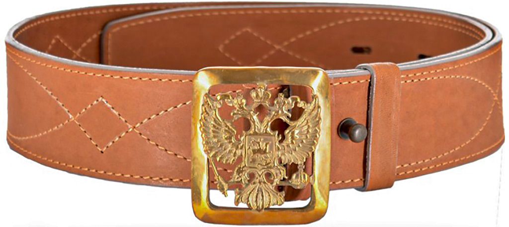 Ремень поясной "Патриот" 50 мм светло-золотой (№ 2)