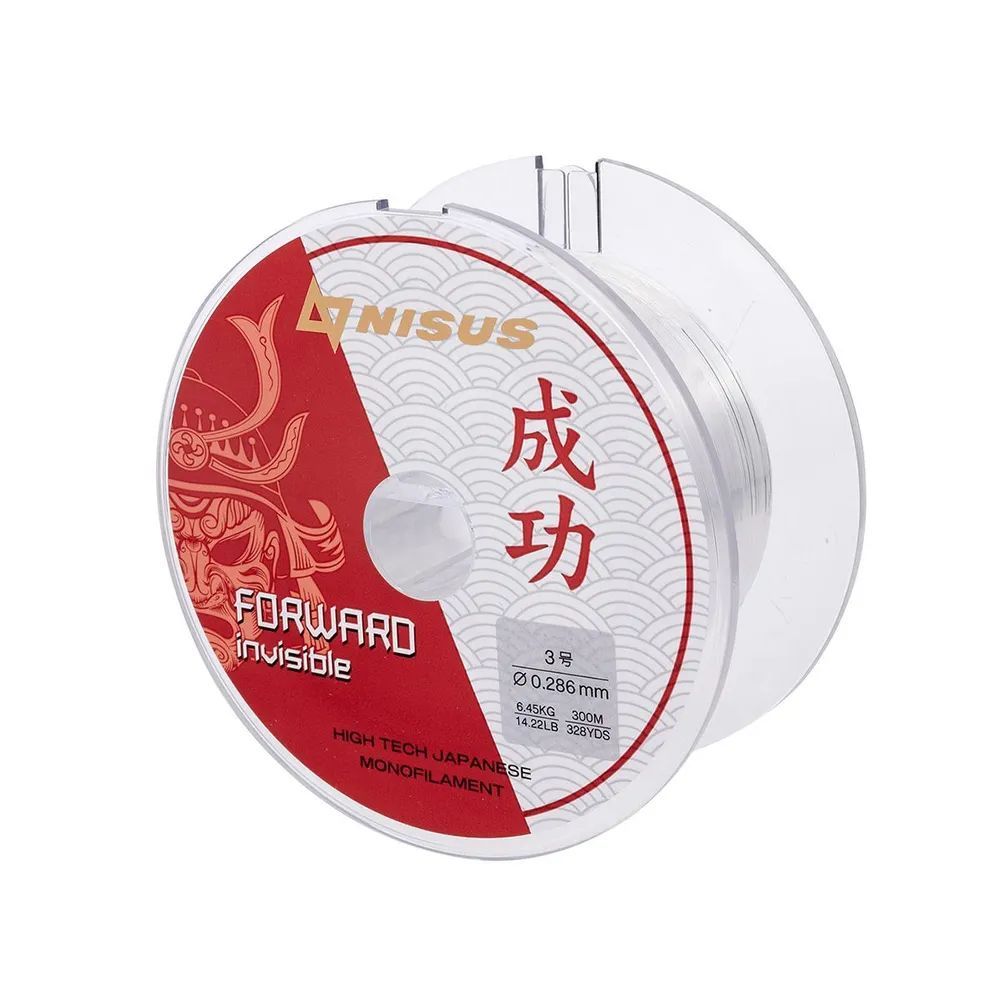 Леска FORWARD Invisible 0, 286mm/300m Nylon Transparent Nisus