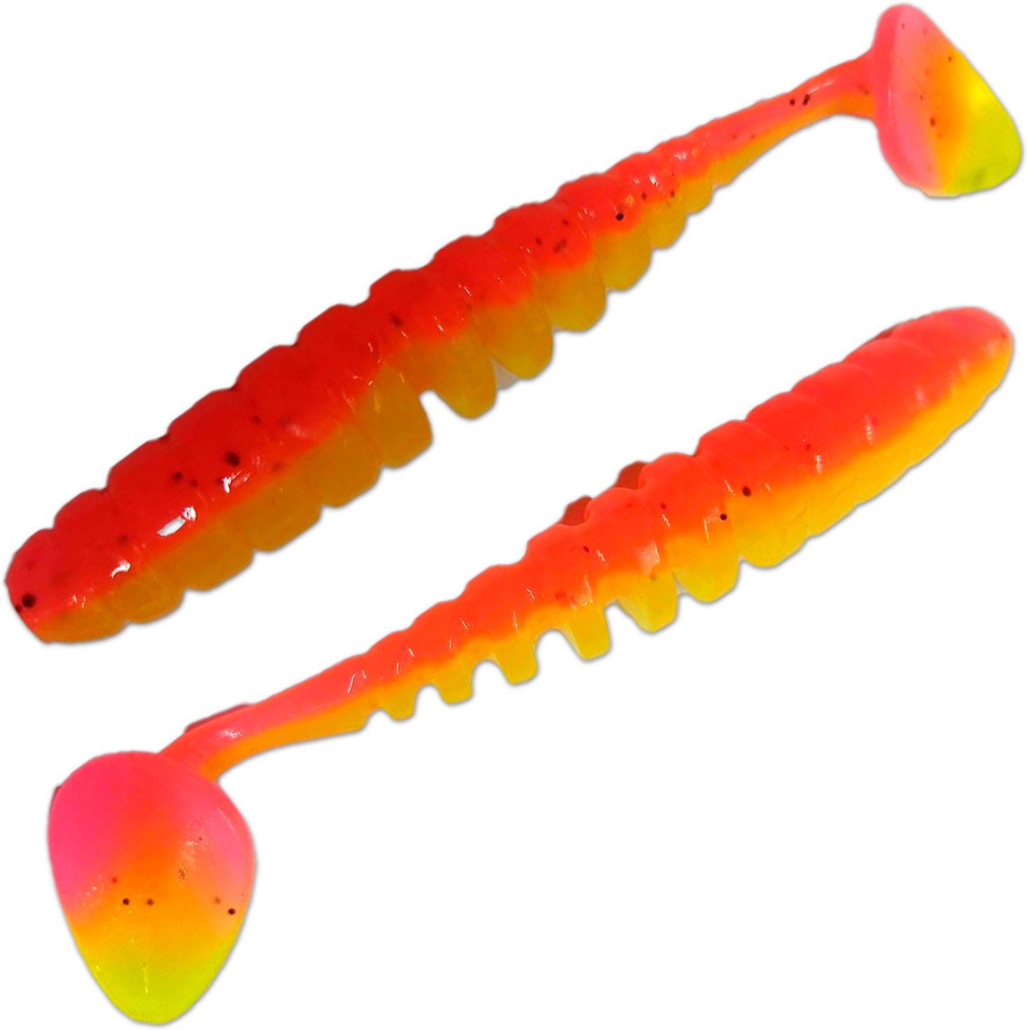 Приманка ZUB-SHAD 100мм-4шт,  (цвет 023) желто-розовый