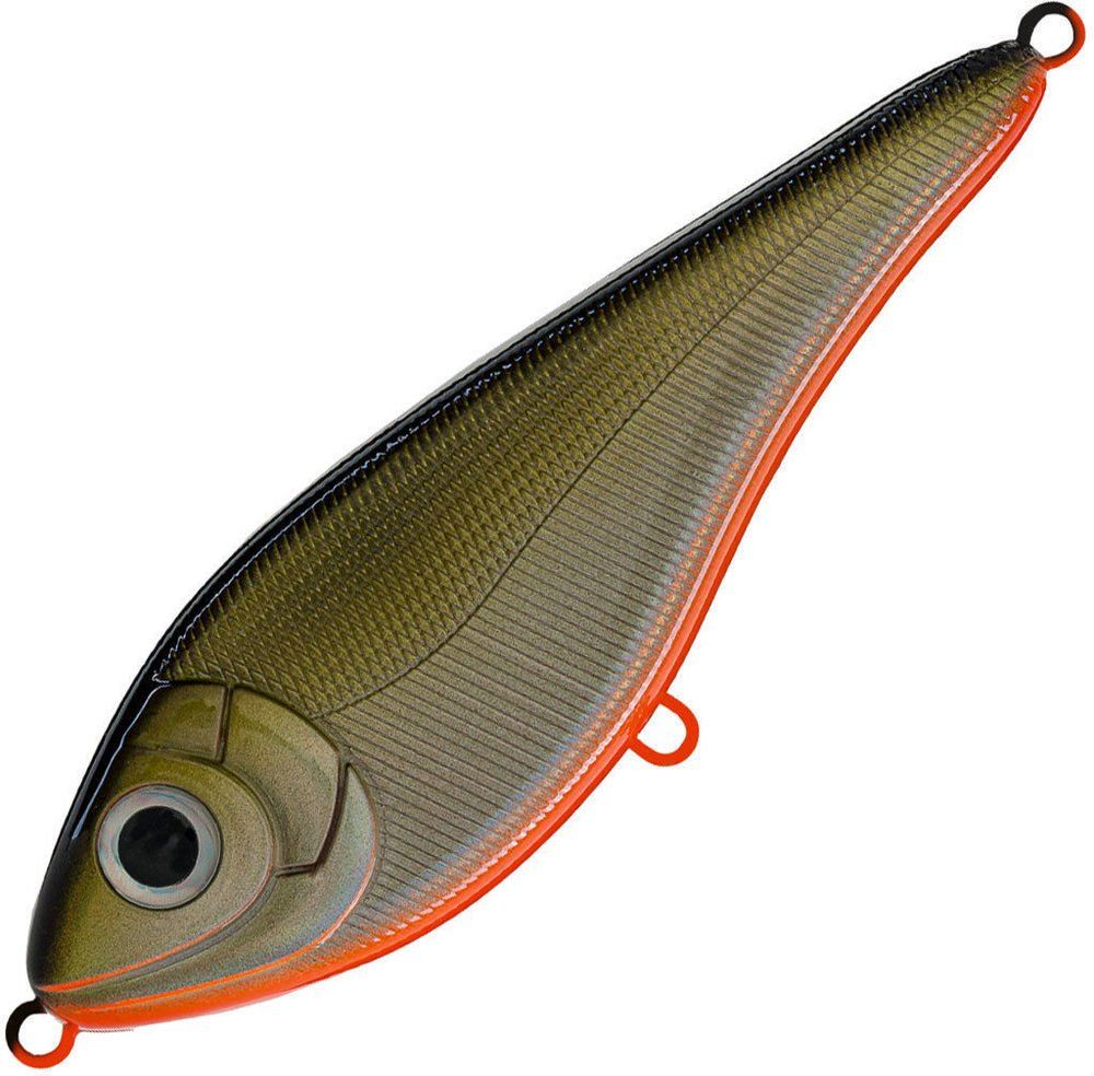 Воблер Джеркбейт Strike Pro Buster Jerk II Shallow Runner,  120 мм,  37 гр,  Загл. 0, 3м.-2, 0м.,  Медленно всплывающий,  цвет: 612T Natural Shad Silver,  (EG-049#612T)