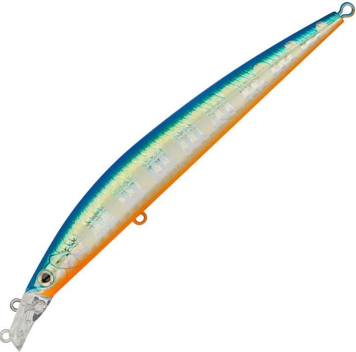 Воблер Минноу Strike Pro Top Water Minnow 110,  110 мм,  10, 5 гр,  Загл. 0, 2м.-0, 7м.,  Плавающий,  цвет: A150-713 UV Blue Silver OB,  (JL-166F#A150-713)