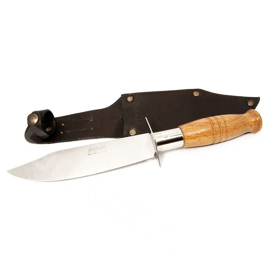 Нож MAM Rollo 70 клинок 13.5см,  деревянная ручка,  кожанный чехол