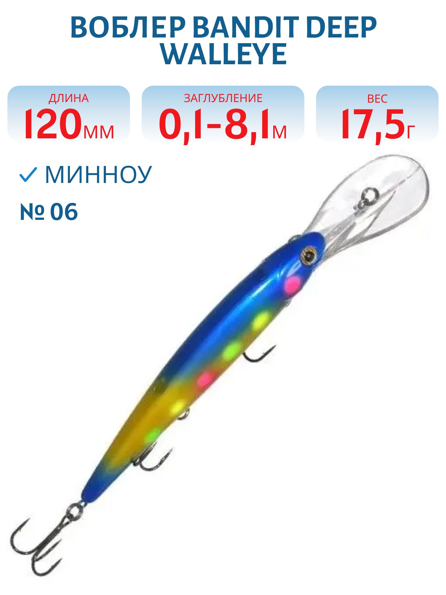 Воблер BANDIT DEEP WALLEYE 06