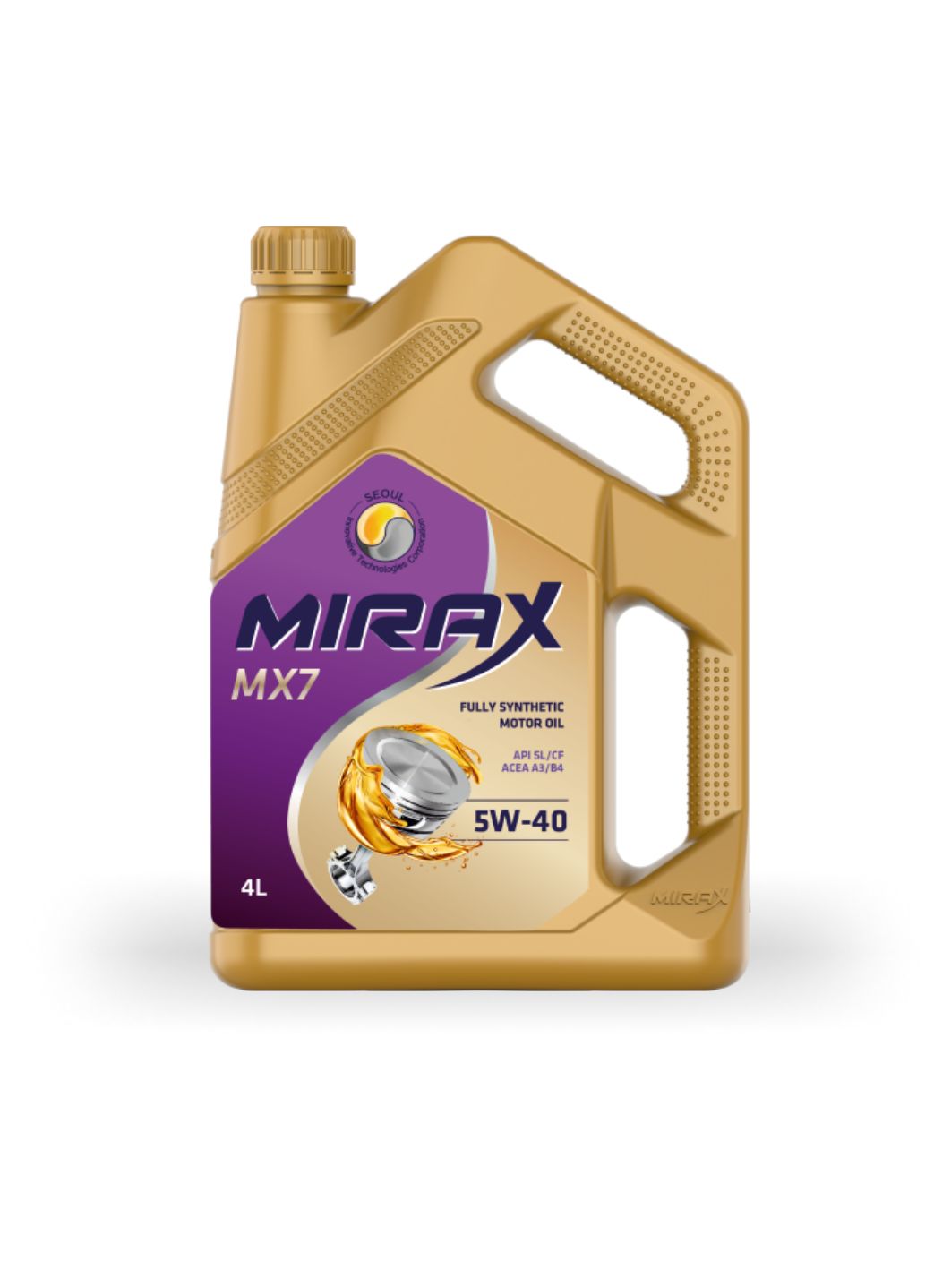 MIRAX MX7 5w40 SL/CF 4л синтетическое моторное масло