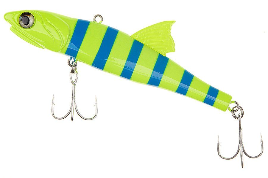 Виб LITTLE JACK Forma Adict 120mm 42g (#Zebra yellow blue)